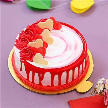 Strawberry Garnish Cake